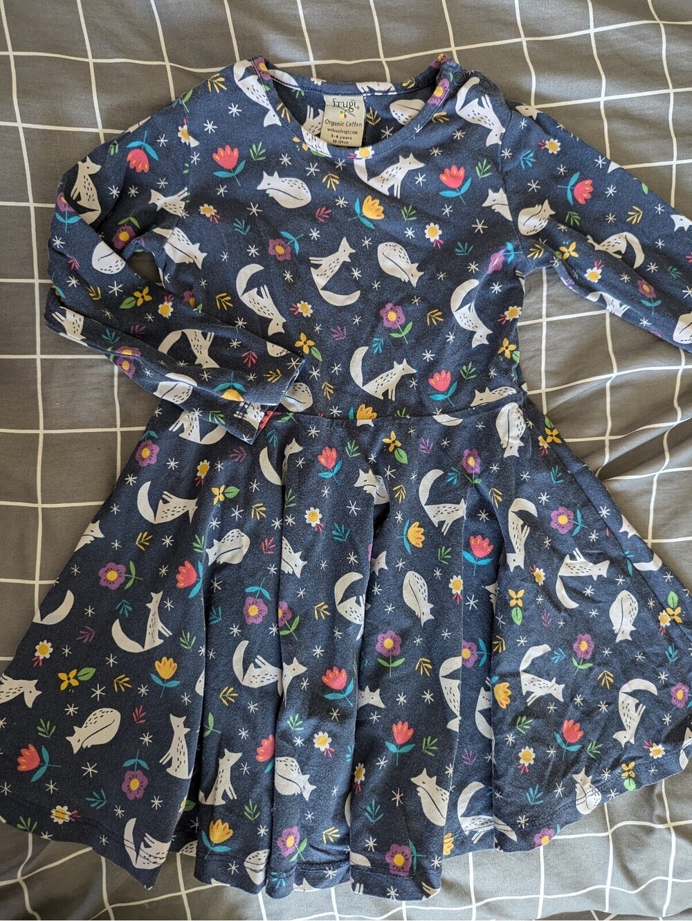 Frugi fox skater dress